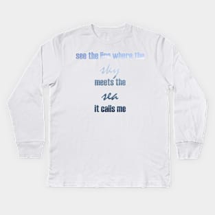 sky and sea Kids Long Sleeve T-Shirt